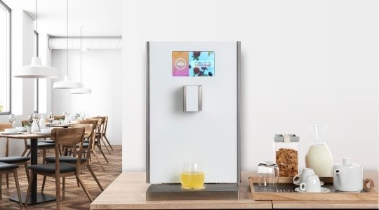 Veraqua Juice – Edelstahl und weißes Glas